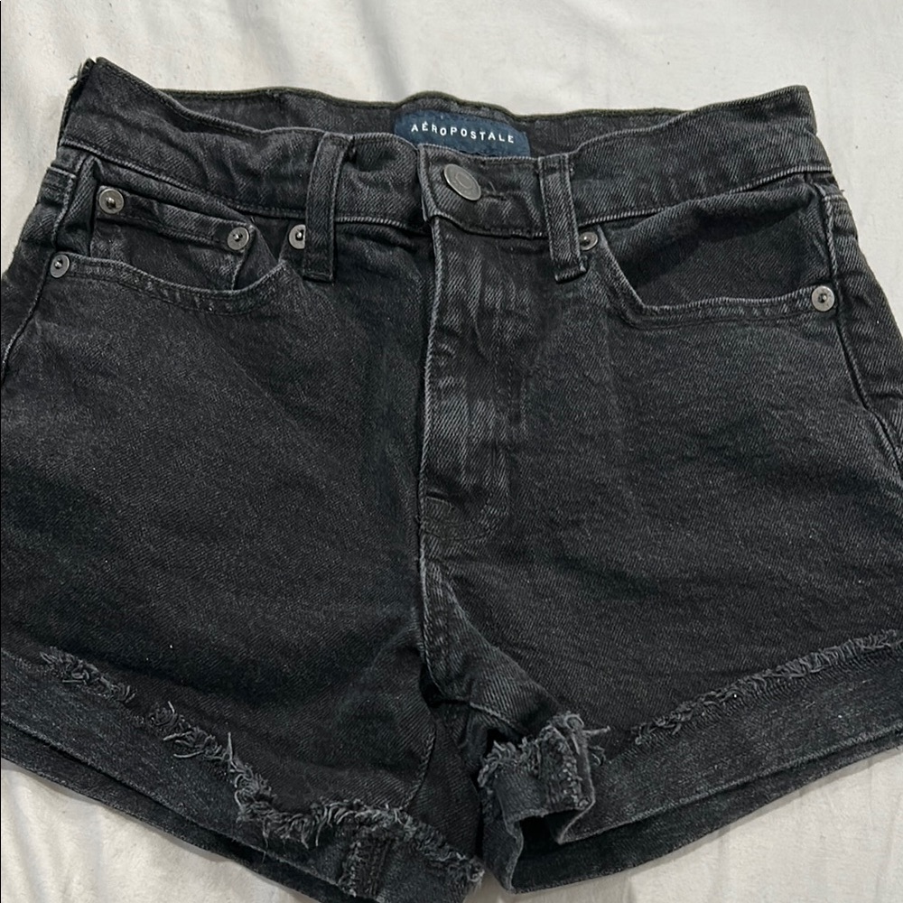 Women's Black Denim Shorts